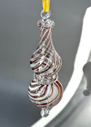 Candy Design Swirl Flip Teardrop Ornaments