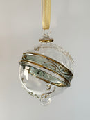 Large Crystal Clear Globe- Egyptian Hand Blown Glass Ornament