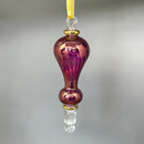 Large Swirl Glass Tear Drop Ornament - Egyptian Hand Blown Glass