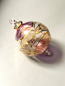 Large Globe w/ Geometric Design - Egyptian Hand Blown Glass Ornament