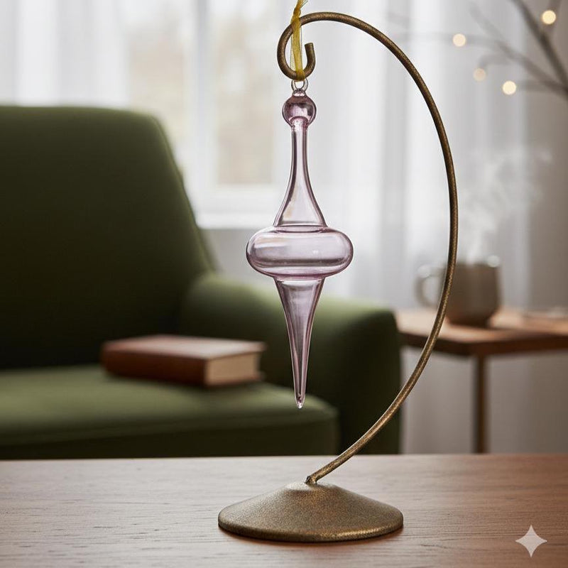 Purple Saucer Glass Ornaments - Egyptian Hand Blown