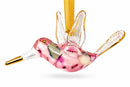 Hand Blown Glass Hummingbird Ornament, Egyptian Handmade Bird Christmas Ornament, Artisan Glass Tree Decoration, Bird Lover Gift