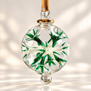 Egyptian Hand Blown Glass Christmas Ornament, Floral Globe Bauble, Sculpted Flower Design, Artisan Glass Holiday Tree Decoration