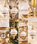 Egyptian Hand Blown Glass Christmas Ornament, Saturn Globe Bauble, Wrapped Ring Design, Gold Detailed Artisan Holiday Tree Decor
