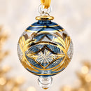 Hand Blown Glass Christmas Ornament, Starburst Globe Ornament, Egyptian Handmade Glass Bauble, Luxury Holiday Decor, Unique Christmas Gift