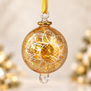 Hand Blown Glass Christmas Ornament, Hand Painted Floral Bauble, Sunflower Design Ornament, Egyptian Glass Holiday Decor, Artisan Gift