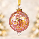 Hand Blown Glass Christmas Ornament, Hand Painted Floral Bauble, Sunflower Design Ornament, Egyptian Glass Holiday Decor, Artisan Gift