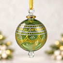 Hand Blown Glass Christmas Ornament, Hand Painted Floral Bauble, Sunflower Design Ornament, Egyptian Glass Holiday Decor, Artisan Gift