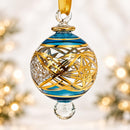 Hand Blown Glass Star Ornament, Egyptian Christmas Ornament, 14K Gold Art Glass, Celestial Holiday Decor, Handmade Keepsake Gift