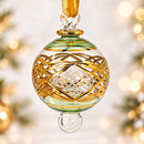 Hand Blown Glass Star Ornament, Egyptian Christmas Ornament, 14K Gold Art Glass, Celestial Holiday Decor, Handmade Keepsake Gift