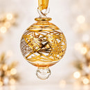 Hand Blown Glass Star Ornament, Egyptian Christmas Ornament, 14K Gold Art Glass, Celestial Holiday Decor, Handmade Keepsake Gift