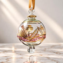 Hand Blown Glass Christmas Ornament, Botanical Garden Globe Ornament, Egyptian Handmade Glass Bauble, Artisan Holiday Decor, Unique Gift