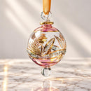 Hand Blown Glass Christmas Ornament, Botanical Garden Globe Ornament, Egyptian Handmade Glass Bauble, Artisan Holiday Decor, Unique Gift