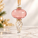 Egyptian Hand Blown Glass Ornament, Handmade Christmas Ornament, Gold Accent Holiday Decor, Unique Glass Gift, Collectible Ornament
