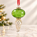 Egyptian Hand Blown Glass Ornament, Handmade Christmas Ornament, Gold Accent Holiday Decor, Unique Glass Gift, Collectible Ornament
