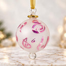 Egyptian Hand Blown Glass Christmas Ornament, Hand Painted Globe Bauble, Assorted Holiday Designs, Artisan Christmas Tree Decoration
