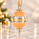 Hand Blown Glass Christmas Ornament, Ornate Scrollwork Globe Ornament, Egyptian Handmade Glass Bauble, Elegant Holiday Decor, Unique Gift