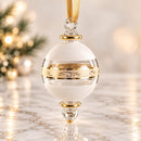 Hand Blown Glass Christmas Ornament, Ornate Scrollwork Globe Ornament, Egyptian Handmade Glass Bauble, Elegant Holiday Decor, Unique Gift