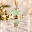 Hand Blown Glass Christmas Ornament, Ornate Scrollwork Globe Ornament, Egyptian Handmade Glass Bauble, Elegant Holiday Decor, Unique Gift