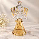Hand Blown Glass Angel Ornament, Guardian Angel Christmas Ornament, Egyptian Artisan Glass, 14K Gold Accents, Handmade Holiday Gift