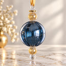 Hand Blown Glass Christmas Ornament, Egyptian Handmade Glass Bauble, Luxury Holiday Tree Decoration, Unique Hanging Ornament Gift