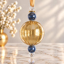 Hand Blown Glass Christmas Ornament, Egyptian Handmade Glass Bauble, Luxury Holiday Tree Decoration, Unique Hanging Ornament Gift