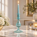 Glass Candlestick Holder, Decorative Candle Holder, Elegant Glass Candle Stand, Wedding Table Decor, Dining Table Centerpiece, Home Decor