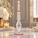 Hand Blown Glass Candlestick Holder, Egyptian Glass Candle Holder, Elegant Taper Candle Holder, Wedding Table Decor, Handmade Home Decor