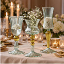 Handmade Egyptian Glass Drinkware Set of 3, Gold Accent Goblets, Artisan Glass Cups, Elegant Tableware, Wedding & Home Decor Gift