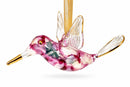 Hand Blown Glass Hummingbird Ornament, Egyptian Handmade Bird Christmas Ornament, Artisan Glass Tree Decoration, Bird Lover Gift