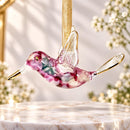 Hand Blown Glass Hummingbird Ornament, Egyptian Handmade Bird Christmas Ornament, Artisan Glass Tree Decoration, Bird Lover Gift