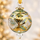Hand Blown Glass Christmas Ornament, Starburst Globe Ornament, Egyptian Handmade Glass Bauble, Luxury Holiday Decor, Unique Christmas Gift