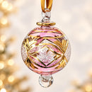 Hand Blown Glass Christmas Ornament, Starburst Globe Ornament, Egyptian Handmade Glass Bauble, Luxury Holiday Decor, Unique Christmas Gift