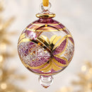 Hand Blown Glass Christmas Ornament, Starburst Globe Ornament, Egyptian Handmade Glass Bauble, Luxury Holiday Decor, Unique Christmas Gift