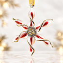 Egyptian Hand Blown Glass Star Ornament, Sculpted Star Christmas Ornament, Artisan Glass Tree Decoration, Handmade Holiday Gift