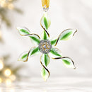 Egyptian Hand Blown Glass Star Ornament, Sculpted Star Christmas Ornament, Artisan Glass Tree Decoration, Handmade Holiday Gift