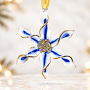 Egyptian Hand Blown Glass Star Ornament, Sculpted Star Christmas Ornament, Artisan Glass Tree Decoration, Handmade Holiday Gift