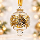 Hand Blown Glass Star Ornament, Egyptian Christmas Ornament, 14K Gold Art Glass, Celestial Holiday Decor, Handmade Keepsake Gift