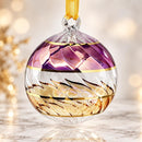 Hand Blown Glass Ornament, Spiral Ribbed Christmas Bauble, Swirl Glass Ornament, Egyptian Glass Holiday Decor, Artisan Christmas Gift