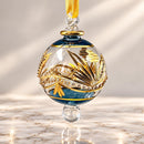 Hand Blown Glass Christmas Ornament, Botanical Garden Globe Ornament, Egyptian Handmade Glass Bauble, Artisan Holiday Decor, Unique Gift