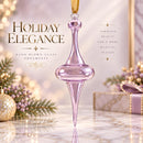 Hand Blown Glass Finial Ornament, Long Drop Spire Design, Egyptian Handmade Christmas Ornament, Elegant Artisan Glass Tree Decor