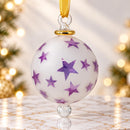 Egyptian Hand Blown Glass Christmas Ornament, Hand Painted Globe Bauble, Assorted Holiday Designs, Artisan Christmas Tree Decoration