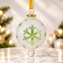 Egyptian Hand Blown Glass Christmas Ornament, Hand Painted Globe Bauble, Assorted Holiday Designs, Artisan Christmas Tree Decoration