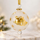 Egyptian Hand Blown Glass Christmas Ornament, Hand Painted Globe Bauble, Assorted Holiday Designs, Artisan Christmas Tree Decoration
