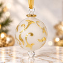 Egyptian Hand Blown Glass Christmas Ornament, Hand Painted Globe Bauble, Assorted Holiday Designs, Artisan Christmas Tree Decoration