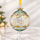 Hand Blown Glass Christmas Ornament, Lattice Globe Ornament, Egyptian Handmade Glass Bauble, Artisan Holiday Decor, Unique Christmas Gift