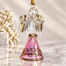 Hand Blown Glass Angel Ornament, Guardian Angel Christmas Ornament, Egyptian Artisan Glass, 14K Gold Accents, Handmade Holiday Gift