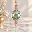 Hand Blown Glass Christmas Ornament, Egyptian Handmade Glass Bauble, Luxury Holiday Tree Decoration, Unique Hanging Ornament Gift