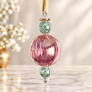 Hand Blown Glass Christmas Ornament, Egyptian Handmade Glass Bauble, Luxury Holiday Tree Decoration, Unique Hanging Ornament Gift