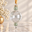 Hand Blown Glass Christmas Ornament, Egyptian Handmade Glass Bauble, Luxury Holiday Tree Decoration, Unique Hanging Ornament Gift